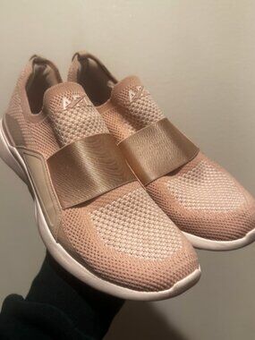 APL Techloom Bliss Slip On Sneakers Nude Rose Gold White